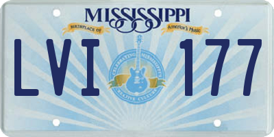 MS license plate LVI177