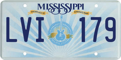 MS license plate LVI179