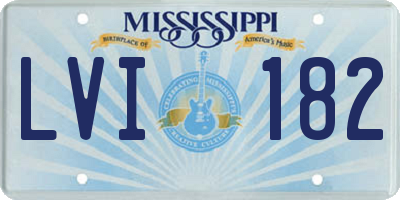 MS license plate LVI182