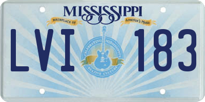 MS license plate LVI183