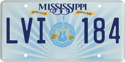 MS license plate LVI184