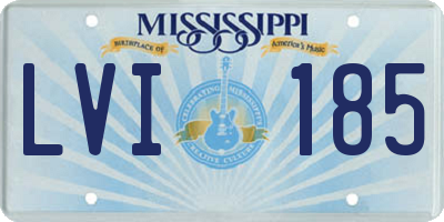 MS license plate LVI185