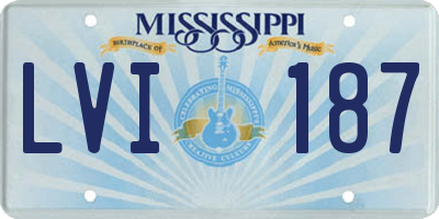 MS license plate LVI187