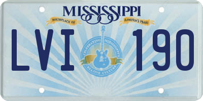 MS license plate LVI190