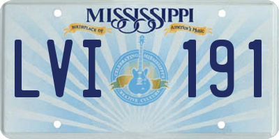 MS license plate LVI191