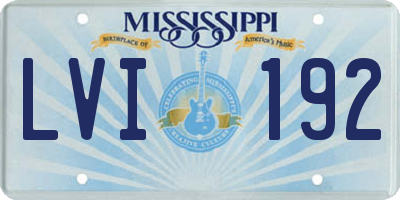 MS license plate LVI192