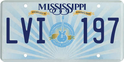 MS license plate LVI197