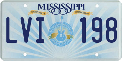 MS license plate LVI198