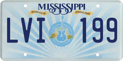 MS license plate LVI199