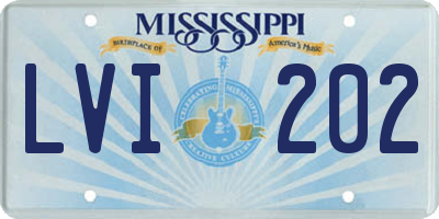 MS license plate LVI202