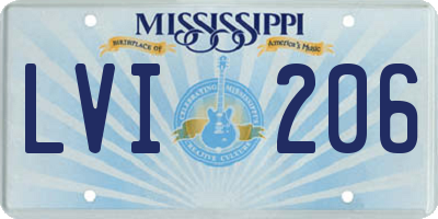 MS license plate LVI206