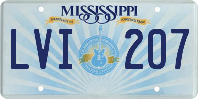 MS license plate LVI207