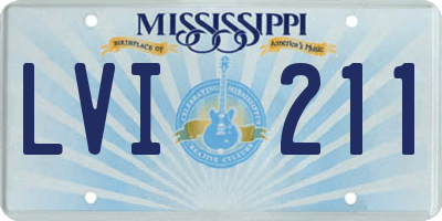 MS license plate LVI211