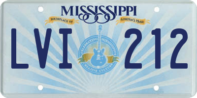 MS license plate LVI212
