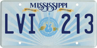 MS license plate LVI213