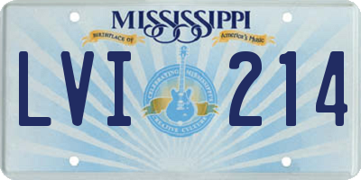 MS license plate LVI214