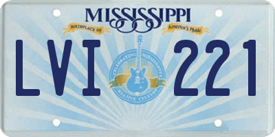 MS license plate LVI221