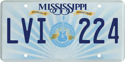 MS license plate LVI224