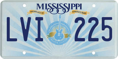 MS license plate LVI225