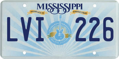 MS license plate LVI226