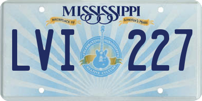 MS license plate LVI227