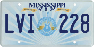 MS license plate LVI228