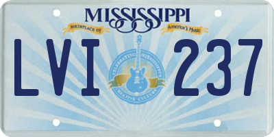 MS license plate LVI237
