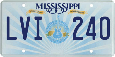 MS license plate LVI240