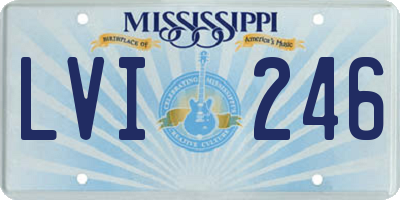 MS license plate LVI246