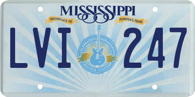 MS license plate LVI247