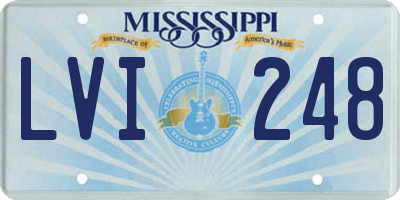 MS license plate LVI248