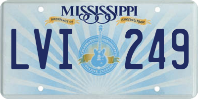 MS license plate LVI249