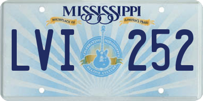 MS license plate LVI252