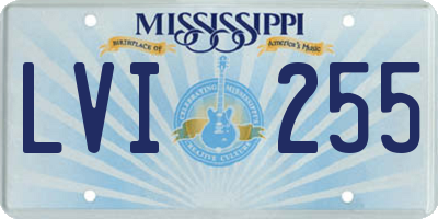 MS license plate LVI255