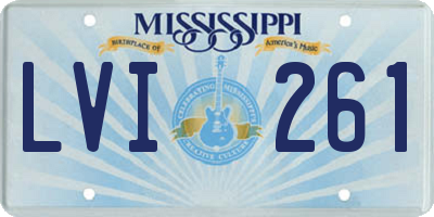 MS license plate LVI261