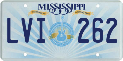MS license plate LVI262