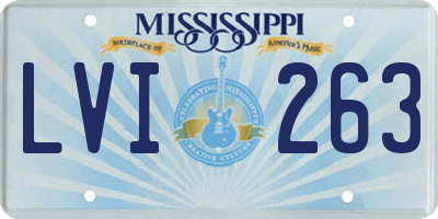 MS license plate LVI263