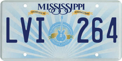 MS license plate LVI264