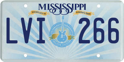 MS license plate LVI266