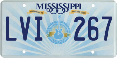 MS license plate LVI267