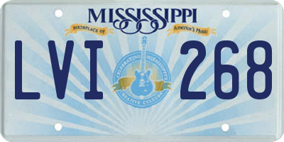 MS license plate LVI268