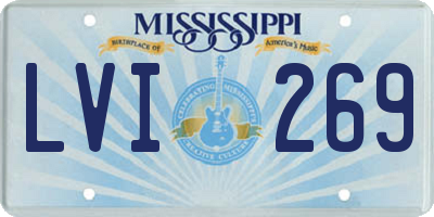 MS license plate LVI269