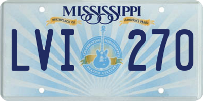 MS license plate LVI270