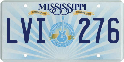 MS license plate LVI276