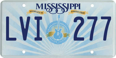 MS license plate LVI277