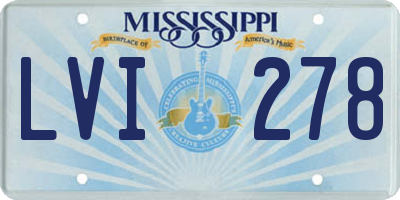 MS license plate LVI278