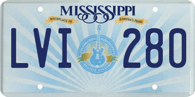 MS license plate LVI280