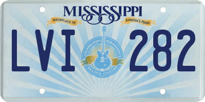 MS license plate LVI282