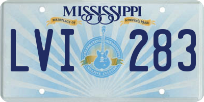 MS license plate LVI283
