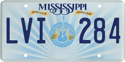 MS license plate LVI284